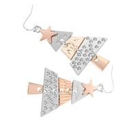 Elegant Long Dangle Earrings Christmas Tree Design Women's Year's Eve Earring for Party Glittering
