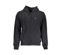 Elegant Long-Sleeved Hoodie Sweatshirt - male - Napapijri - Zip-throughs - Black - L - Sweatshirts & Hoodies L