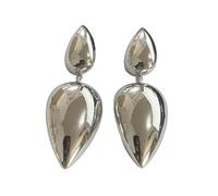 Elegant Long Teardrop Dangle Earrings Portable For Women Gold Silver Plated Sturdy Alloy Jewelry Accessory Daily Use Silver Plated Earrings
