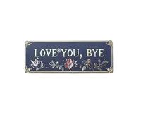 Elegant Love You Bye Metal Sign Wall Art Decors for Expressing Love and Warmth Entryway Hallway Door Hanging Plaques Metal Sign Wall Decors