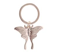 Elegant Luna Moth Metal Keyring - Symbol of Change & Inner Guidance - Durable, Lightweight & Stylish Accessory for Keys or Bags - Distinctive Design with Beautiful Backing Card