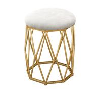 Elegant Makeup Stool - Soft Foam Cushion, Iron Frame, Upholstered Beauty Chair for Salon & Vanity, Ideal for Makeup Artists & Professionals - 35 x 40 x 43 cm