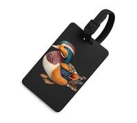 Elegant Mandarin Duck Travel Luggage Tag Suitcase Identifiers Tags Carryon Backpack