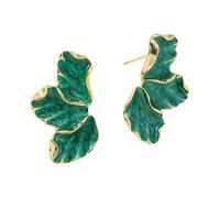 Elegant maple leaf earrings in the shape of a drop of oil - accessory for women who love vintage designs and jewellery looking for jewellery looking, one size, as described