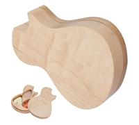 Elegant Maple Wood Guitar Pick Box with Cutter, Portable Storage Case for 3 Picks, Quality Musical Accessories Guitarists & Music Lovers