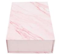 Elegant Marble Style Large Box with Durable Paperboard and Magnetic Closure for Gifting Accessories in Vibrant Pink Colors (Marble Pattern)