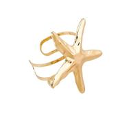 Elegant Marine Adjustable Bangle Showcasing Marine Starfishes And Conch Detail Ideal For Casual Or Resort Styling Adjustable Open Bangle For Women