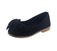 Elegant Mary-Jane trainers for girls with decorative bow, comfortable insole for active everyday companions, black, 1.5 UK