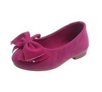 Elegant Mary-Jane trainers for girls with decorative bow, comfortable insole for active everyday companions, Hot Pink, 2 UK