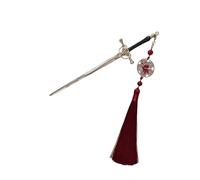Elegant Medieval Sword Hair Clip with Detachable Tassels - Alloy Vintage Hair Jewelry for Women, Perfect for Cosplay, Parties, Weddings & Daily Wear - Unique Gift for LARP Enthusiasts and History