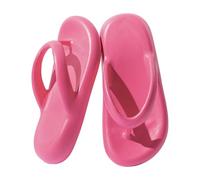 Elegant Men's Summer Flip Flops - Non-Slip Beach Platform Slippers, hot pink, 8 UK