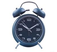 Elegant Metal Bell Clock 4 Inch Size with Loud Alarm for Waking Up Without Disturbing Sleep (Ink green)