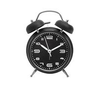 Elegant Metal Bell Clock 4 Inch Size with Loud Alarm for Waking Up Without Disturbing Sleep (Red wine)