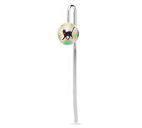 Elegant Metal Bookmark with Crystal Glass Accent, A Cat with A Bow Tie Book Marks for Reading Page Markers Gift for Book Lovers Women Men, 1"