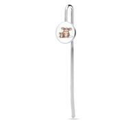 Elegant Metal Bookmark with Crystal Glass Accent, Big Mouse and Little Mouse Book Marks for Reading Page Markers Gift for Book Lovers Women Men, 1"