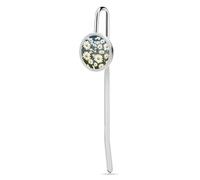 Elegant Metal Bookmark with Crystal Glass Accent, Camomile Pattern Book Marks for Reading Page Markers Gift for Book Lovers Women Men, 1.2"