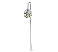 Elegant Metal Bookmark with Crystal Glass Accent, Camomile Pattern Book Marks for Reading Page Markers Gift for Book Lovers Women Men, 1"