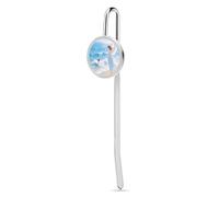 Elegant Metal Bookmark with Crystal Glass Accent, Guardian Angel Book Marks for Reading Page Markers Gift for Book Lovers Women Men, 1.2"