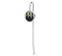 Elegant Metal Bookmark with Crystal Glass Accent, Terrible Witches Book Marks for Reading Page Markers Gift for Book Lovers Women Men, 1.2"
