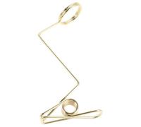 Elegant Metal Cocktail Garnish Clip for Coupe Glass Presentation | Z Shaped Adjustable Edge Clamp, Golden Finish, Stabilises Garnishes, Quick-clean Surface for Bartenders