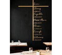 Elegant Metal Cross Wall Art - Scripture-Inspired Design for Peaceful Living Spaces, Metal Cross Wall Art Decor, Christian Faith Religious Wall Hangings, for Church, Living Room (15.7 * 11.2in,Glod)