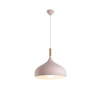 Elegant Metal Pendant Lamp E27 Single Head Chandelier with Wooden Handle Metal Elegant Hanging Lights with Adjustable Cord Suspensiom Lamp for Kitchen Island Dining Room Over Sink