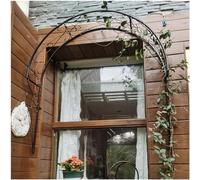 Elegant Metal Rose Arch Trellis for Climbing Plants - Garden Arbour & Curved Archway for Doors Windows Entrances - Wall-Mounted Outdoor Decor for Beautiful Gardens