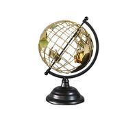 Elegant Metal Wire Art World Globes for Living Room Or Study with Golden Base Accent (M)