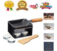 Elegant Mini Raclette Grill Set for 2 - Non-Stick Cheese Melter Experience