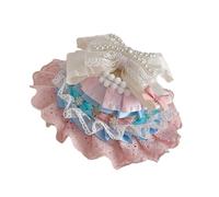 Elegant Miniature Hat Hair Clip Sweet Lolita Style Lace and Pearls Decorated Hairpiece Party Jewelry Pearl Lace Bowknot, フリーサイズ