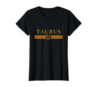 Elegant Minimalist Taurus Astrology Horoscope Sign Value Graphic T-Shirt, Women, Black, M