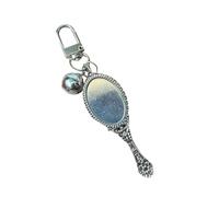Elegant Mirroring Charm Pendant Keychain with Bowknot Detail Sturdy Beauty Tool for On The Way Trendy Women Ladies