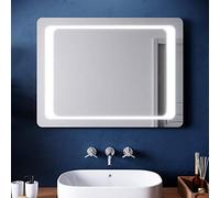 ELEGANT Modern Bathroom Mirror with LED light 800 x 600 mm Illuminated Mirrors Wall Mounted Infrared Sensor + Demister Heat Pad
