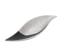Elegant modern decorative designer ceramic bowl/plate/snack bowl/decorative bowl in silver-grey, approx. 41 x 14 x 6 cm.