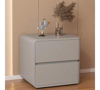 Elegant Modern Lightweight Double-Layer Nightstand No Installation Required Rounded Corners Versatile for Bedroom & Living Room - Stylish Home Storage Solution