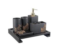 Elegant Modern Minimalist Bathroom Supplies Soap Dispenser Wash Set 6-piece Toothbrush Holder Mouthwash Cups Bathroom Decor
