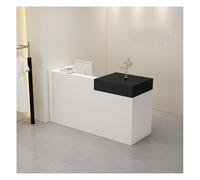 Elegant Modern Reception Desk - Contemporary Office Counter Table for Reception & Retail 100x50 cm (39.3x19.6 inches) - Stylish Design for Professional Spaces