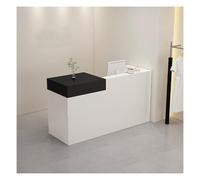Elegant Modern Reception Desk for Office & Retail - Contemporary Reception Counter Table Furniture (L100*W50CM / L39.3*W19.6IN)