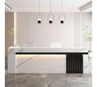 Elegant Modern Reception Desk with Storage Front Office Counter for Enhanced Commercial Spaces Stylish and Functional Design for Professional Environments.