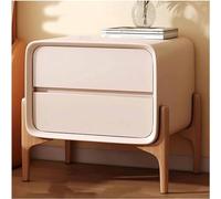 Elegant Modern Wooden Nightstand with 2 Sliding Drawers and 4 Sturdy Legs - Stylish Storage Solution for Bedroom and Living Room, 40x40x50 cm, Functional Design