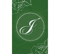 Elegant Monogram Lined Journal Notebook for Women with Initial J | Floral Green & White Diary Letter J | 6x9 Inches, 175+ Pages | Ideal Gift for Women and Girls