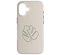 Elegant Monstera Leaves Botanical Minimalistic Leaf Case for iPhone 16
