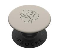 Elegant Monstera Leaves Botanical Minimalistic Leaf PopSockets Adhesive PopGrip