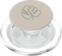Elegant Monstera Leaves Botanical Minimalistic Leaf PopSockets PopGrip for MagSafe