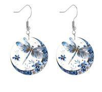 Elegant Moon & Butterfly Dangle Earrings, Gothic Luna Moth Acrylic Drop Earrings for Women, Lightweight Vintage Dragonfly Statement Pendant for Valentine's Day Mother's Day Gift (dragonfly)