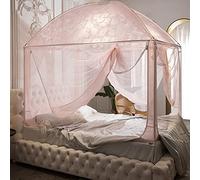 Elegant Mosquito Net Polyester Curtains Breathable Bed Canopy Anti-mosquito for s Adult Toddlers Crib Bedding Tent,Pink,180 * 200 * 190cm