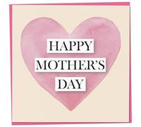 Elegant Mother's Day Card, Heart Design with Complementary Envelope, Card for Mum, Delightful Gift for Mum from Son or Daughter, Premium Quality Idea from Children, 148mm