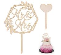 Elegant Mr and Mrs Cake Topper - Wedding Decoration for Wedding Cake, Romantic Cake Decoration for the Bride and Groom, Cake Topper Wedding, Party Decoration