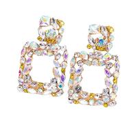 Elegant Multicolor Geometric Ear Jewelry Kirsite Sophisticated Earrings For Casual Outfits Formal Attire Women Fashion Geometric Ear Studs