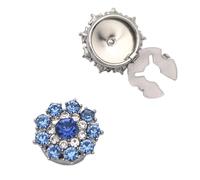 Elegant Multicolor Glass Cufflinks With Alloy Base For Business Meetings And Formal Event Diamonds Studded Glass Cufflinks